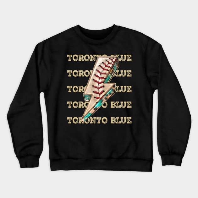 Aesthetic Design Toronto Gifts Vintage Styles Baseball Crewneck Sweatshirt by QuickMart